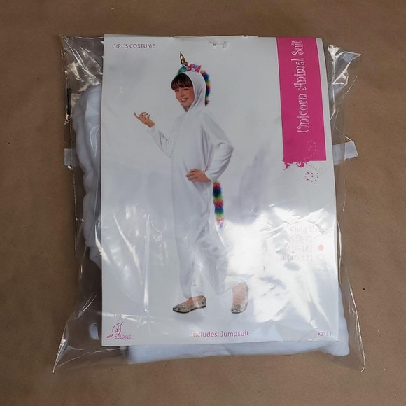 Seasons USA Unicorn Costume M(8-10) White - Picture 7 of 7